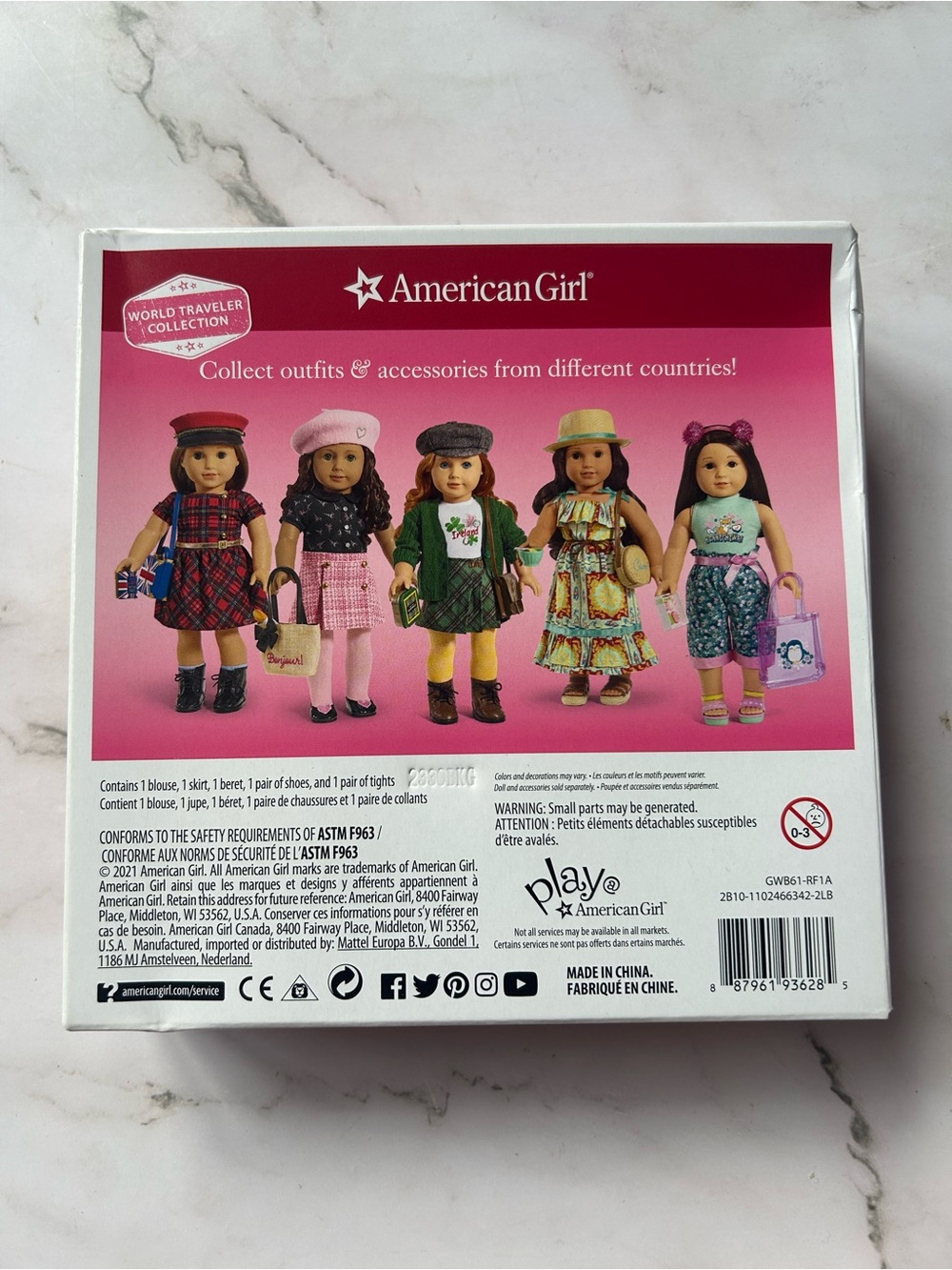 2021 SEALED American Girl Truly Me World Traveler In France Doll Outfit - Picture 3 of 4